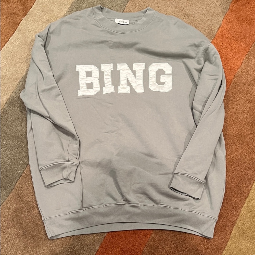 Anine Bing Green Sweatshirt with White Lettering